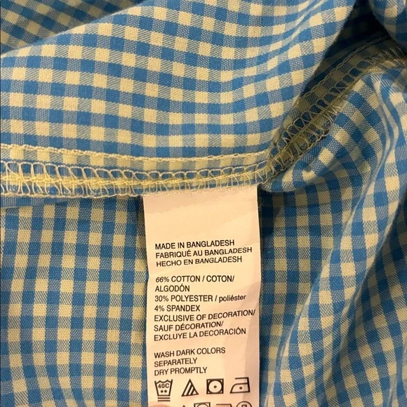 Izod Mens Performance Stretch Non-Iron Plaid Button-Front Shirt Top Medium - Picture 4 of 6